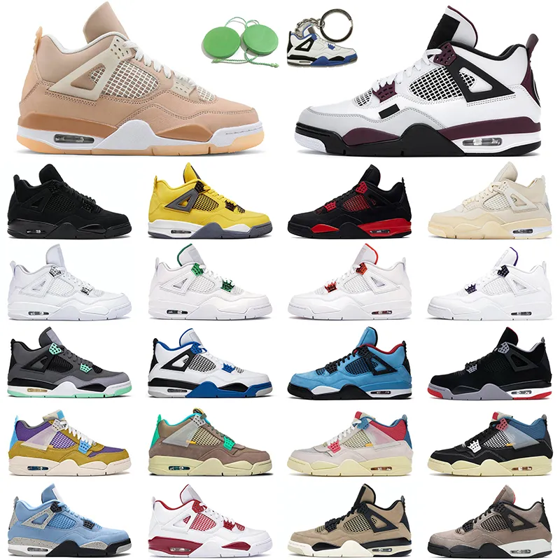 4 Bordeaux Chaussures de basket Shimmer hommes femmes jumpman 4s University Blue White Oreo Red Thunder Cactus Jack Green Glow mens trainer