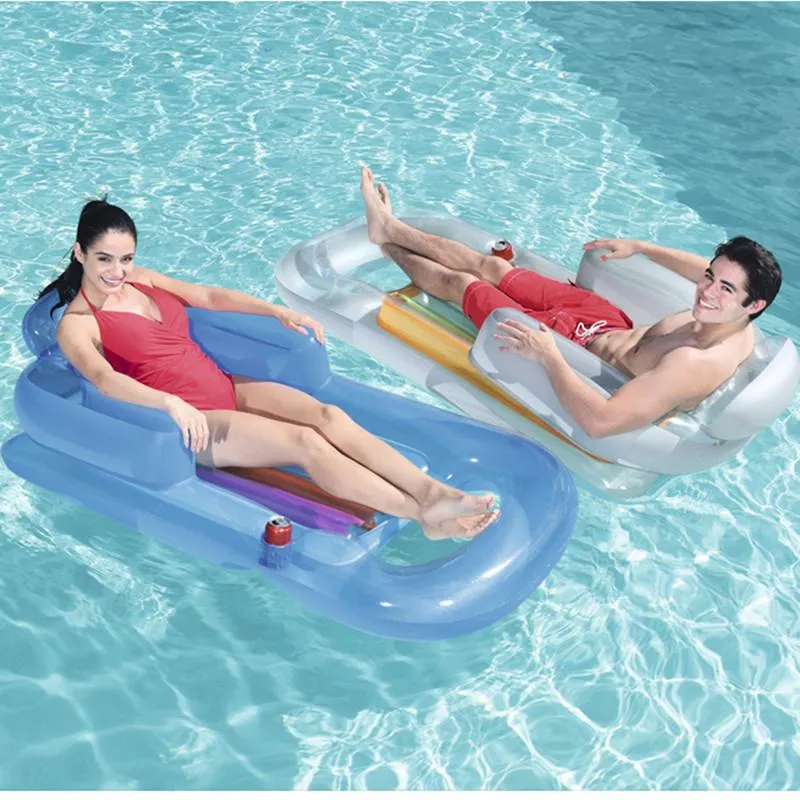 Gonfiabile Materasso Ad Aria Galleggiante Fila 157x89 cm Piscina Galleggianti Salotto Letto A Pelo Sedia Per Il Nuoto Spiaggia Sport Acquatici Tubi