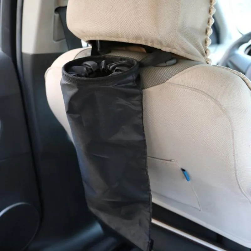 Car Organizer Lower Price Portable Seat Back Garbage Bag Auto Trash Can Leak-proof Dust Holder Case Box Styling Oxford Cloth