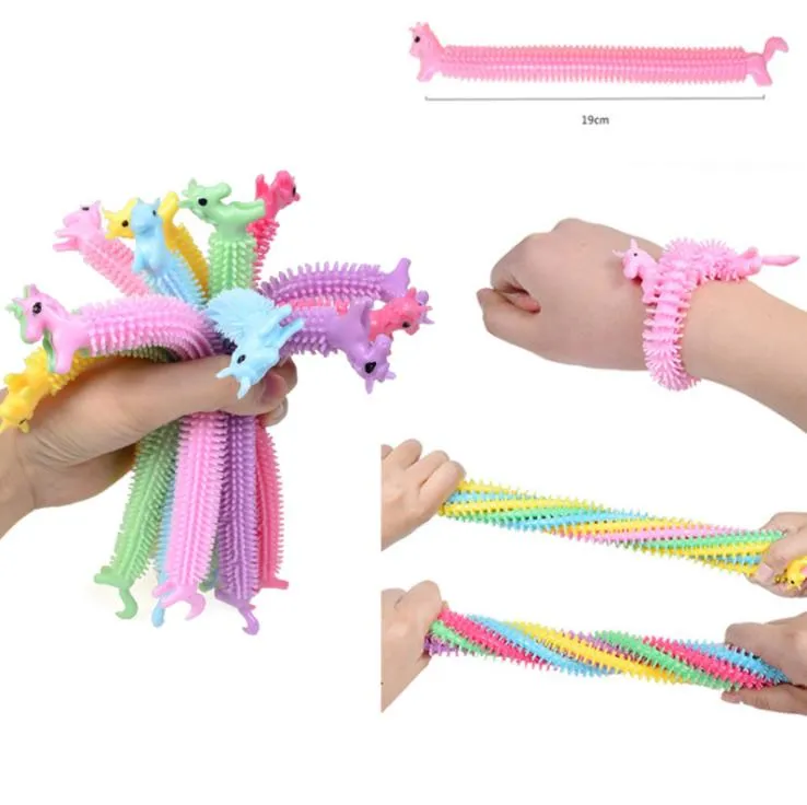 لعبة الطفل الإبداعية المعكرون اللون مالالا لو الأطفال الضغط تنفيس حبل حبل ضئيلة هدية الترويجية