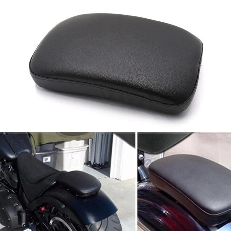 Car Seat Covers Motorcycle Rear Pillion Passenger Cushion Suction Cups Pad Softail Touring Universal321D