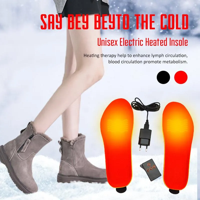 Sports Socks 1800mAh Wireless Remote Heated Insoles Foot Warming Pad Feet Warmer Sock Mat Winter Outdoor Heating Shoe