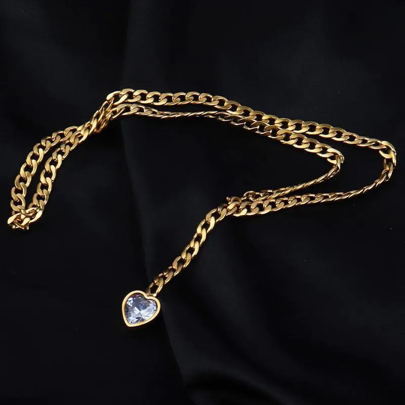 New Styles In Stock Chokers Punk Thick Long Chain Necklaces For Women Stainless Steel Necklace 