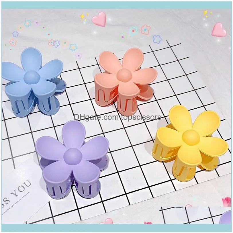 Women Girls Cute Candy Colors Big Flower Plastic Hair Sweet Holder Clip Hairpin Headband Fashion Accessories1