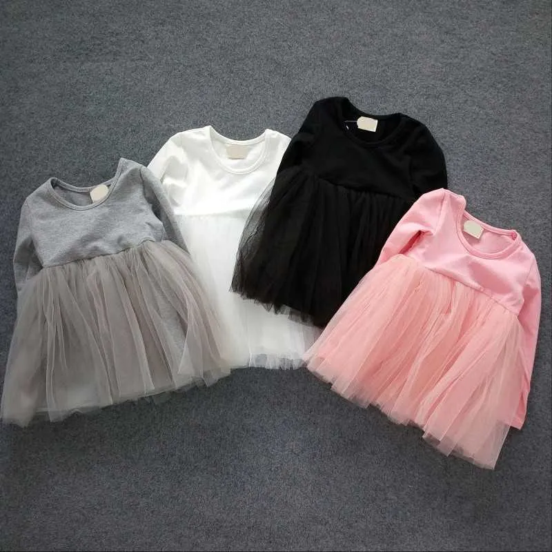 Baby girls dresses for party and wedding princess dress long Sleeve with Voile keep warm Tutu Dance Dress 9 Months-3Years (10)