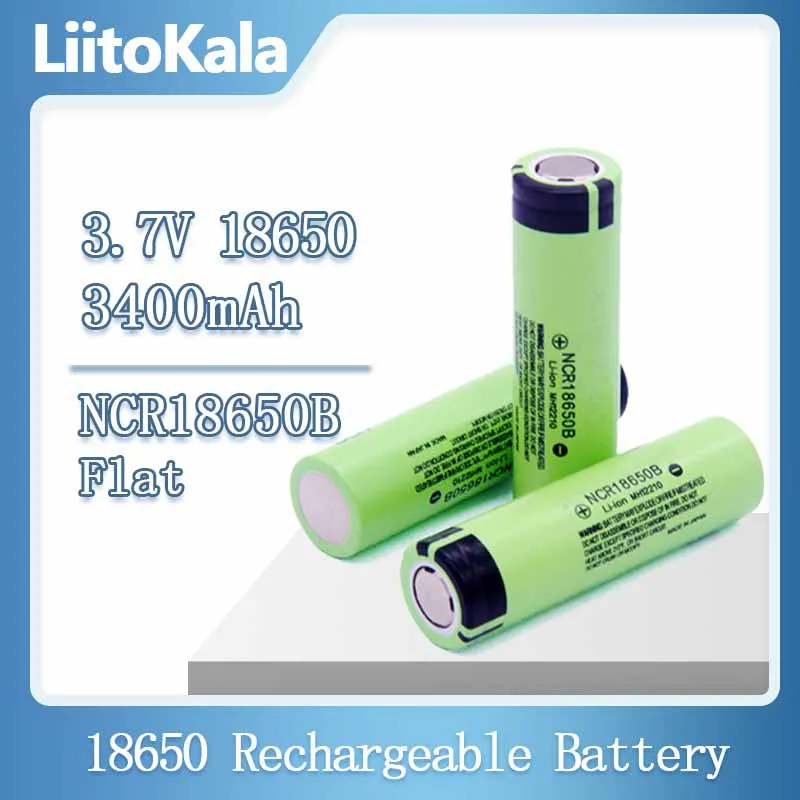 Liitokala orijinal NCR18650B pil 3.7 V 3400 mah 18650 3400 mah Panasonic için şarj edilebilir lityum