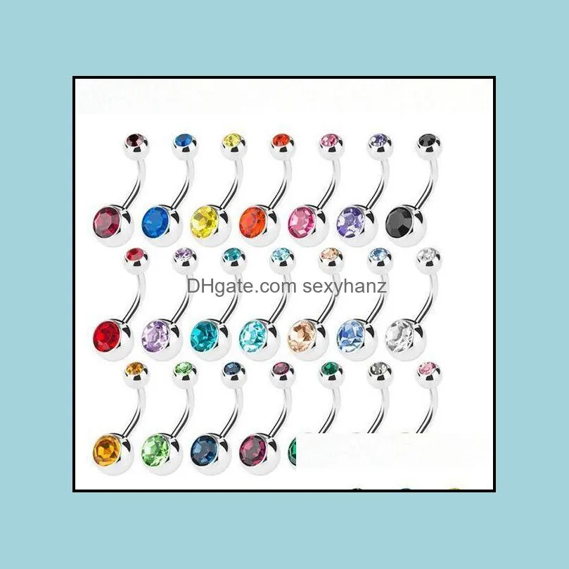 Stainless Steel Crystal Rhinestone Belly Button Belly Button Rings