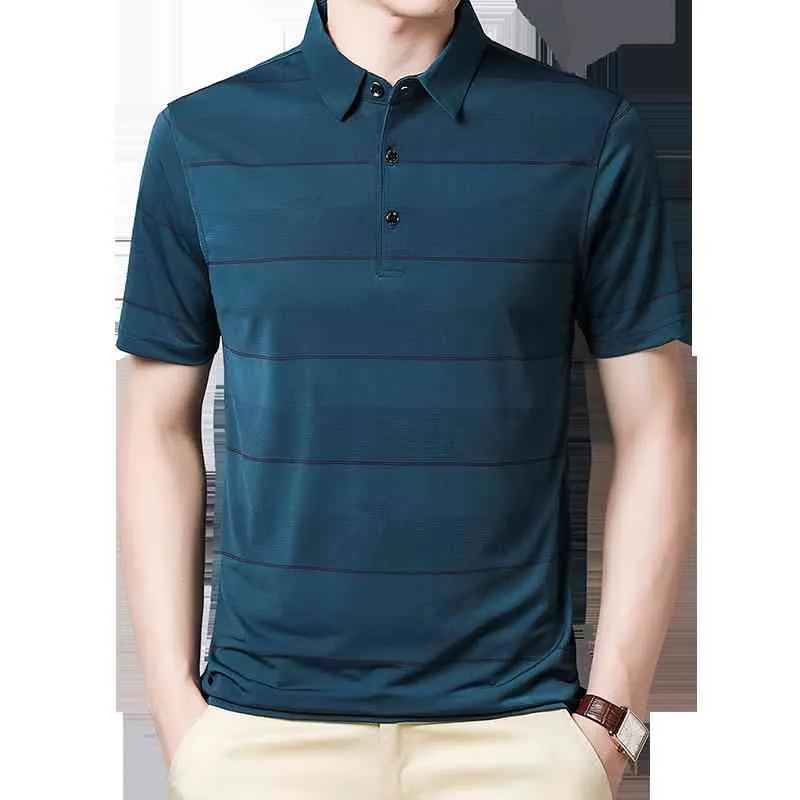 BrowonビジネストレンドTシャツ男性新夏の柔らかい半袖Tシャツ男性のハンサムな作業服特大Tシャツ2021 Y0323