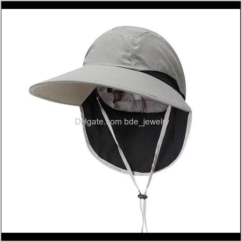 neck climbing outdoor neck wide brim face cap brim hiking fishing cap outdoor fishing sun protection hat