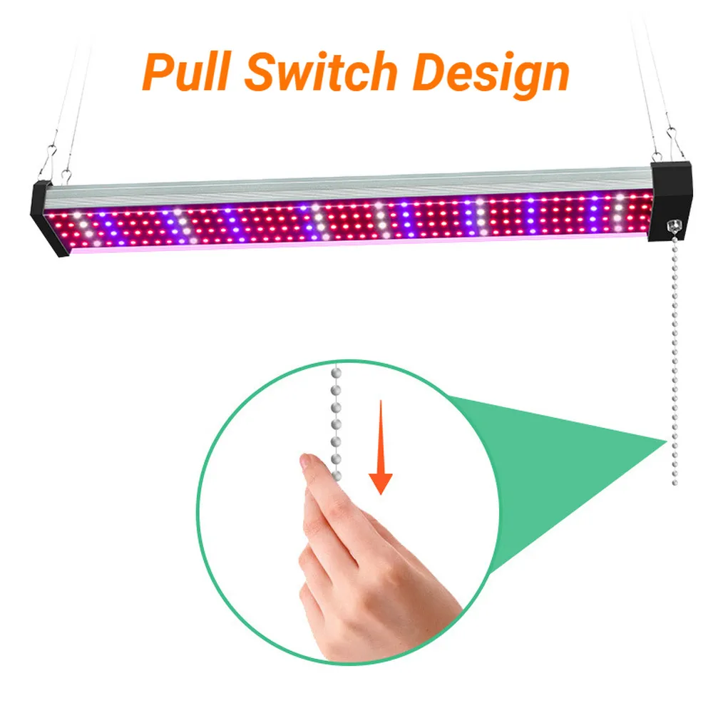 屋内花の水耕植物のための30cmの50cm 100cmのLED成長棒AC100V-270Vプルスイッチの設計のフルスペクトルの植物ランプ