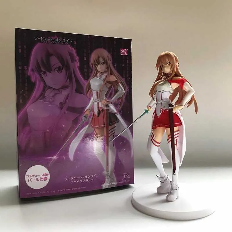 Yuuki Asuna Action Figure, Anime Figurines Sword Art Online, Toy Face Swap and Movable Joints 15 CM main image 1