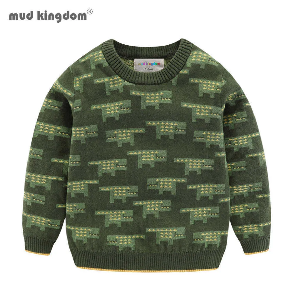 Mudkingdom Little Boys Sweater Autumn Long Sleeve Pullover Kids Clothes Cartoon Knitted Tops Casual 210615