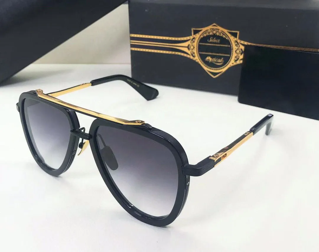 En Dita H Twee Top Original Designer Solglasögon för Mens Famous Fashionable Retro Brand Eyeglass Fashion Design Womens Solglasögon med Box UV380 Glasögon