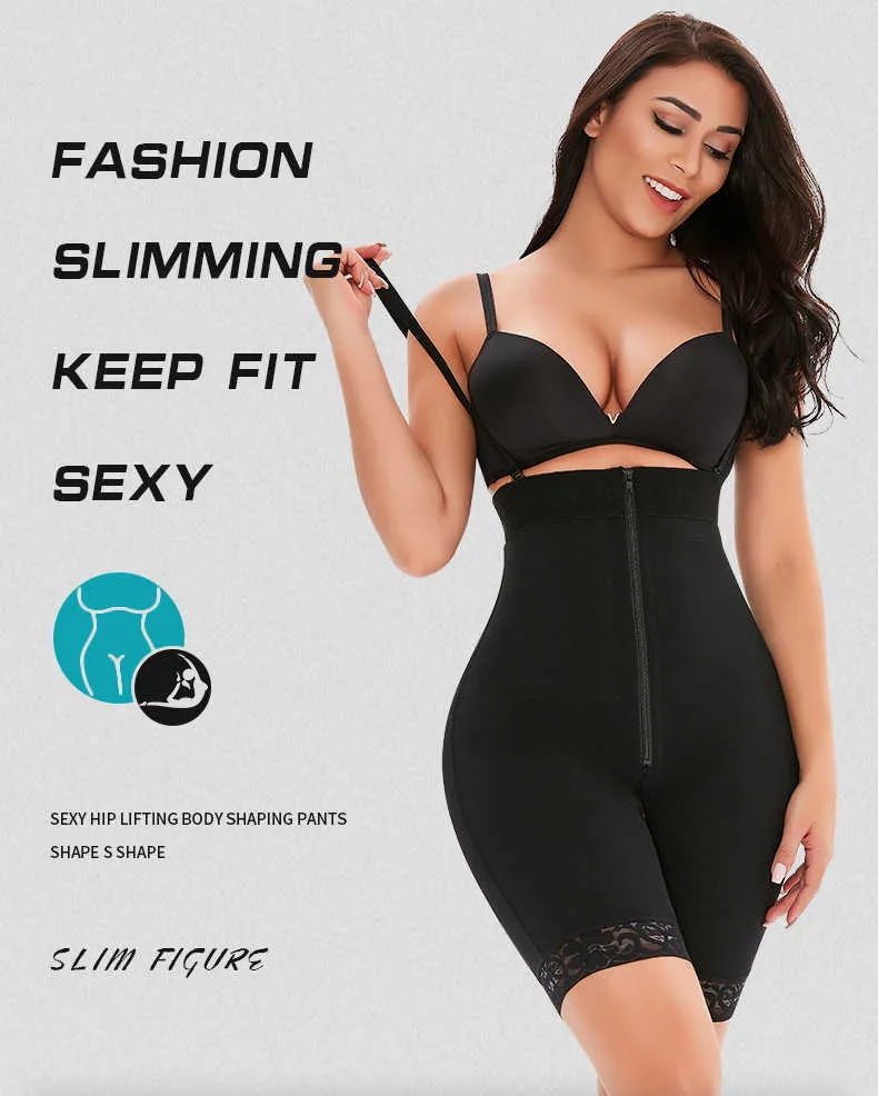Plus Size Womens Full Body Shaper With Tummy Control, Butt Fajas, Hooks &  Zip, Postpartum Faja, Thigh Slimmer From Fandeng, $57.98