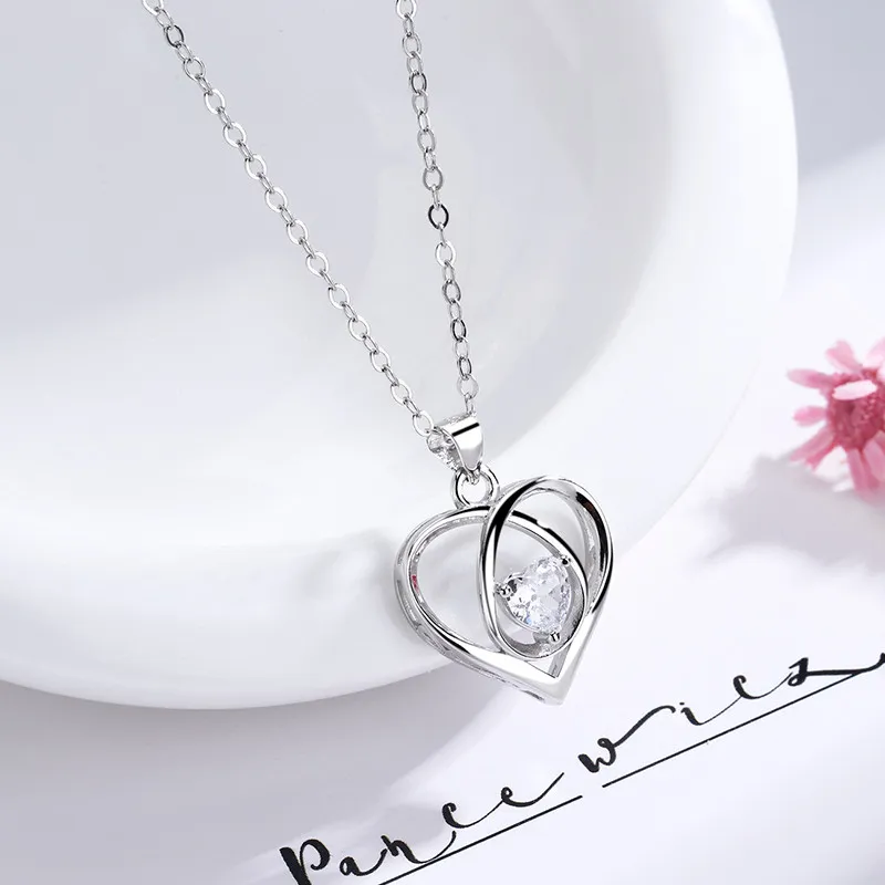 Collana Donna In Argento 925 Con Ciondolo Cuore – Regalo Personalizzato Per Fidanzata, Compleanno, San Valentino – Ipoallergenica