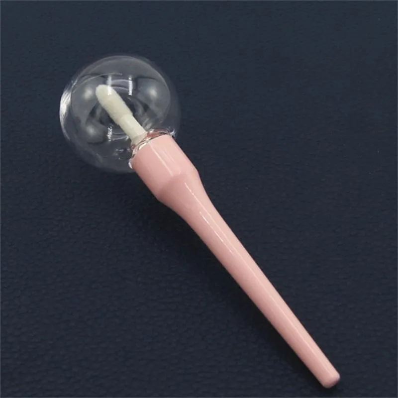 8ml lollipop labial esmalte tube frascos de armazenamento transparente labelo rosa tube mulheres batom