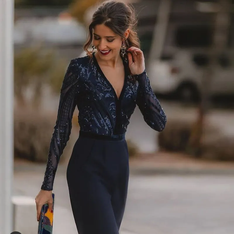 Bridesmaid jumpsuit blue deals