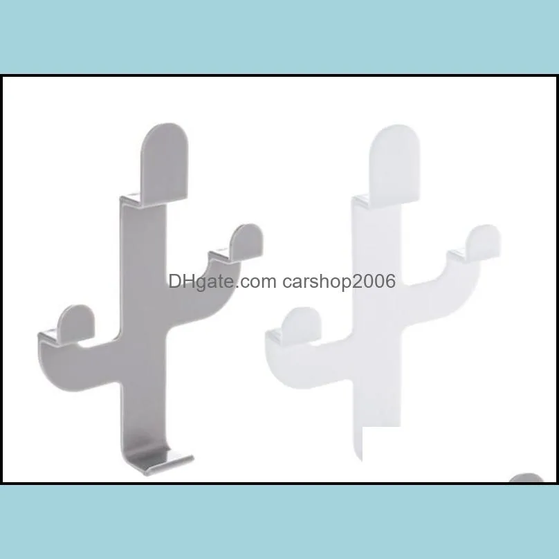 Cactus Shaped Hooks Self Adhesive Clothing Display Racks Key Holder Wall Hook Coat Hanger Cap Room Decor Show Holder