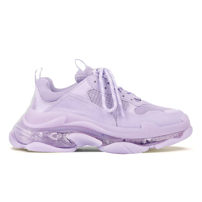 Triple S Clear Sole Designer Shoes Luxury Platform Sneakers For