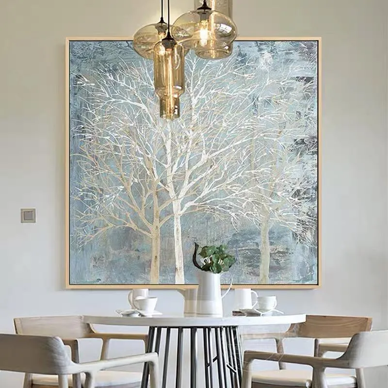 Gemälde Geldbaum Bild 100 % handgemaltes modernes abstraktes Ölgemälde auf Leinwand Wandkunst für Wohnzimmer Dekoration ohne Rahmen