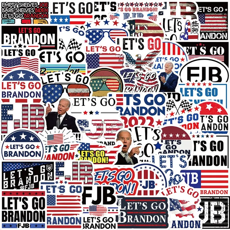 50 stuks / set Amerikaanse presidentsverkiezingen Biden Ik deed die Graffiti Car Stickers Casual Let's Go Brandon Home Window Poster 164 H1