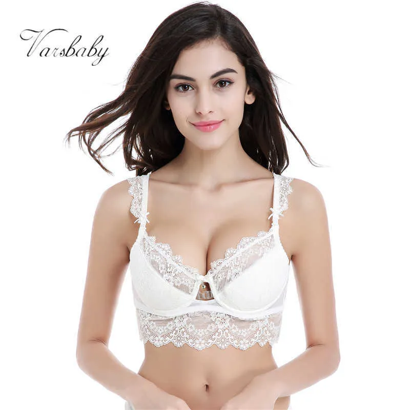 Varsbaby Sexy Floral Lace Underwear Women Large Size Comfortable Bras 210623