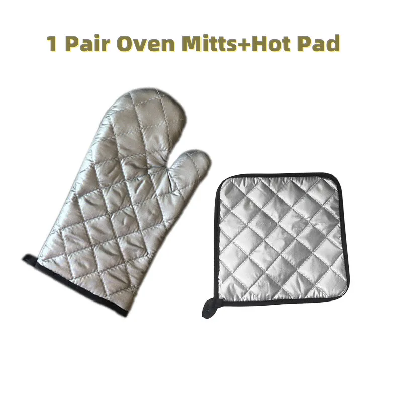 Sublimation Oven Mitts Set Hot Pad Heat Transfer Gloves Pot Holder Polyster DIY Insulated Pad Kitchen Accessories