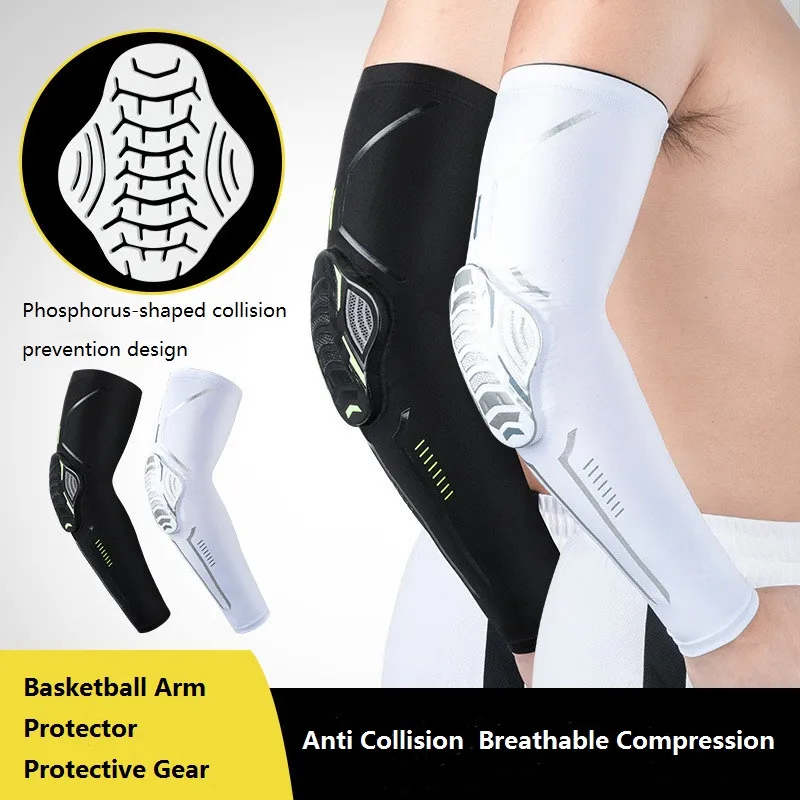 Kompressionsarm ￤rm Sportv￤rmare Anti Collision Elbow Pad Armor Riding Protective Gear