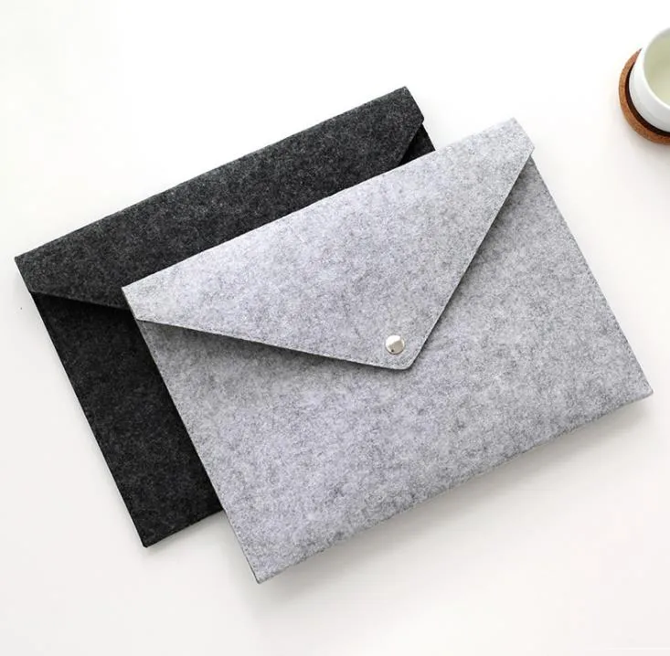 Dossier de fichiers porte-documents en feutre enveloppe de luxe bureau porte-documents durable sac de documents portefeuille en papier enveloppe de lettre SN6231