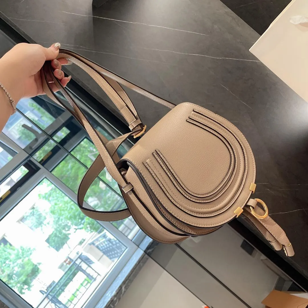 2021 Designer Mini Marcie Shoulder Saddle Bag High Quality Genuine
