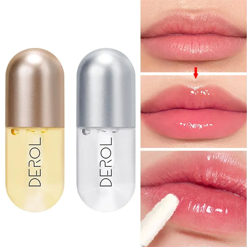 Lip Gloss 2pcs/set Ginger Mint Plumping Mineral Oil Moisturizing Care Essence Serum Makeup Liquid Lipsticks Cosmetic