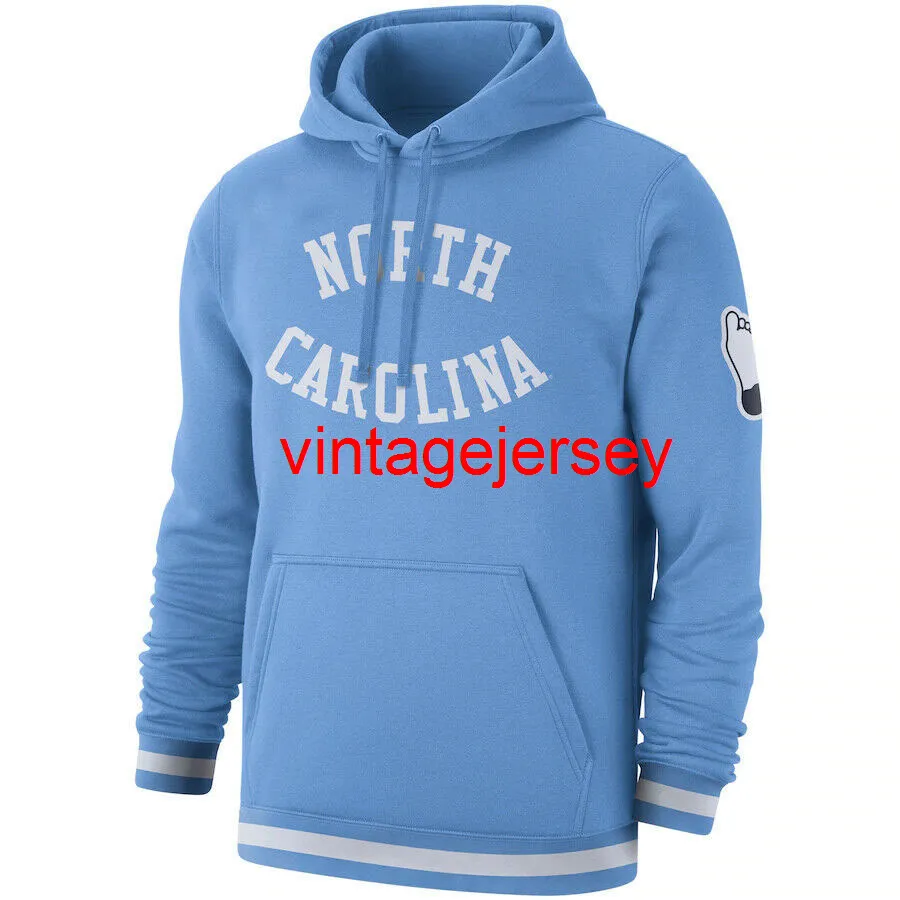 NCAA North Carolina Tar Heels Retro Pullover Hoodie Sweatshirt S-3XL