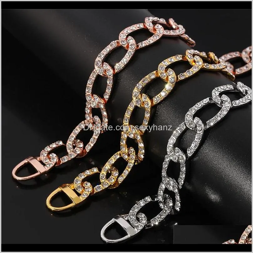 Full Of Crystal Chain Necklace Aesthetic Goth Hip HOP Rhinestone Choker Necklace Jewelry Gifts Necklaces For Women Men Jewelry