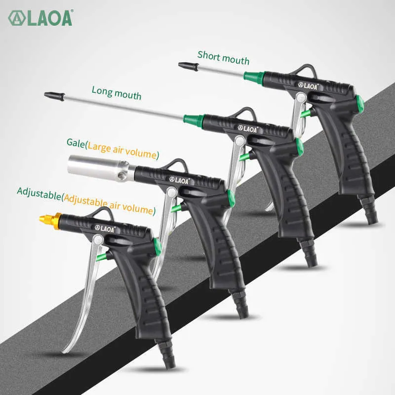 LAOA Aluminum Alloy Blow gun Air Jet Pneumatic High pressure Dust blow 210719