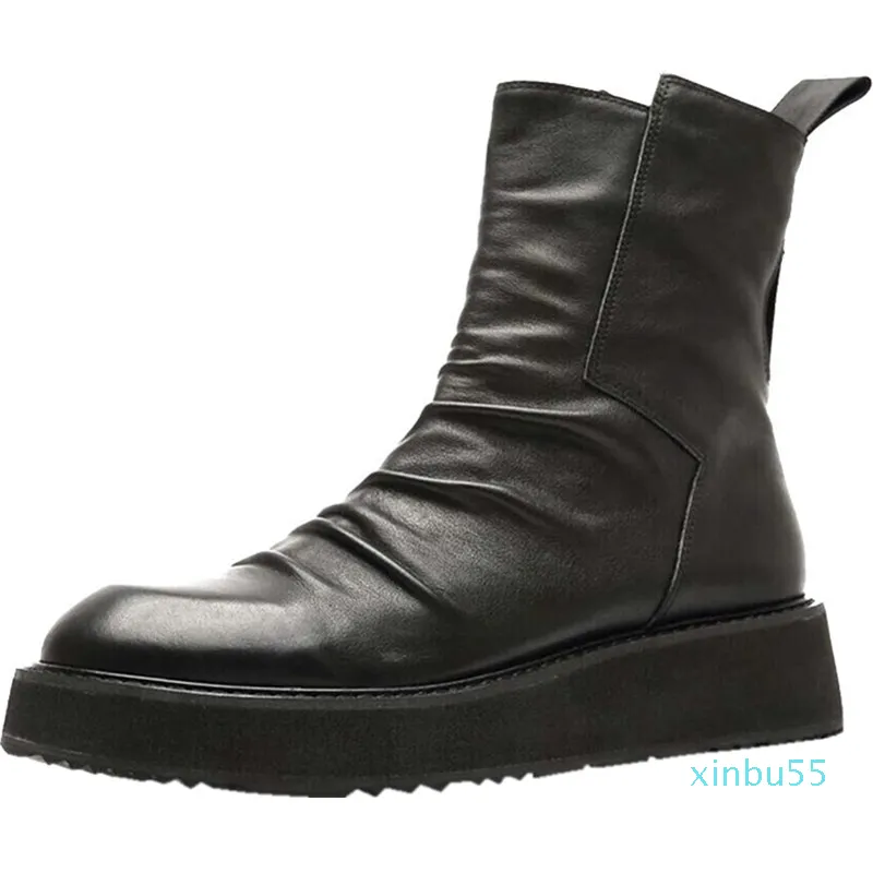 Mens winter online boots zipper side