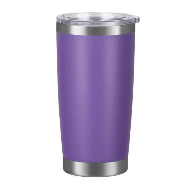 Moda 20 oz bebiendo tazas de vaso con tapa de sello Copa de vino de acero inoxidable Copa aislada de vidrio Viaje BY1688