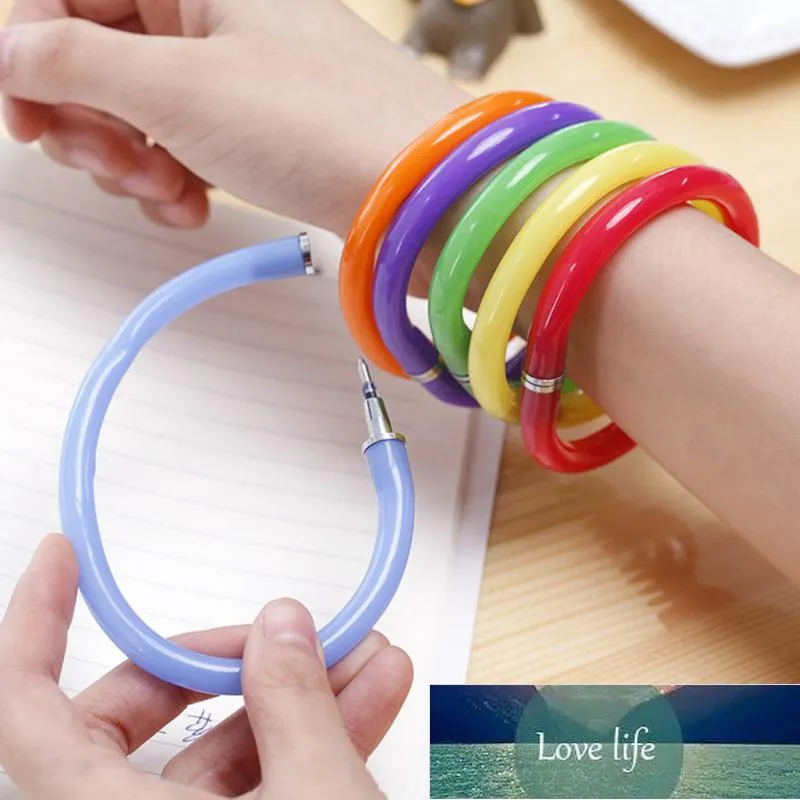 1 pièces stylo à bille Bracelet mignon stylo en plastique souple nouveauté stylo à bille Flexible papeterie créative école bureau cadeaux fournitures