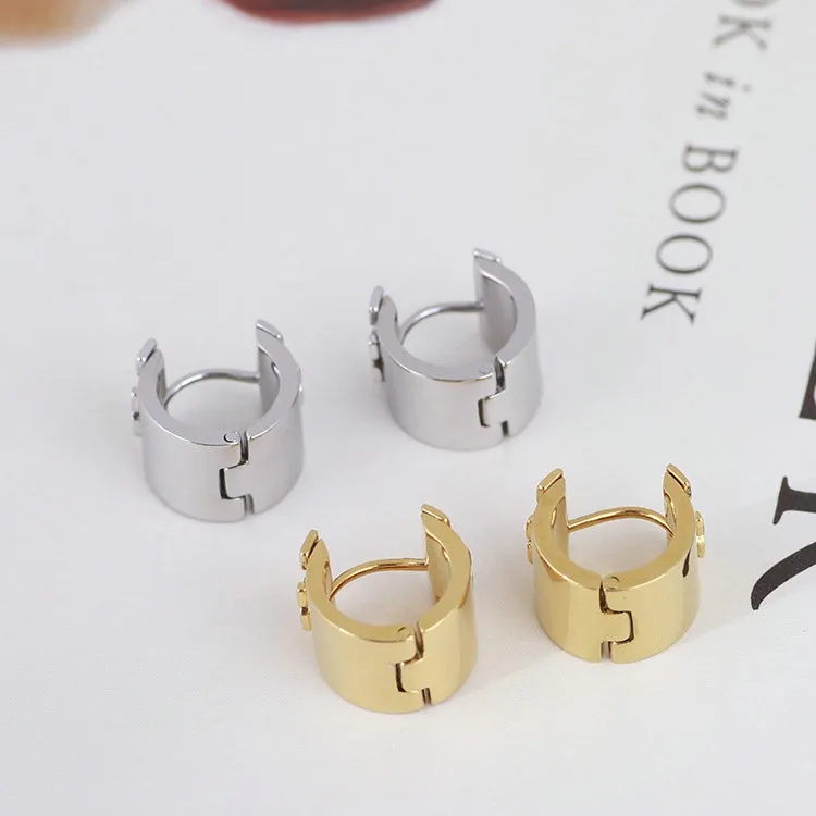 Super A New Hoop Huggie Real 18K Gold/Silver Plated Brand Earring Letter Earrings