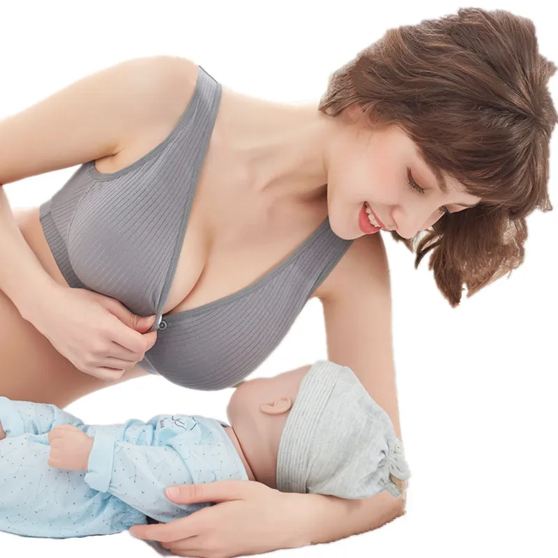 Large Cotton Nursing Breathable Breastfeeding Bras For Women Maternity Wire  Free Plus Big Size Feeding Bra 210318 From 10,04 €