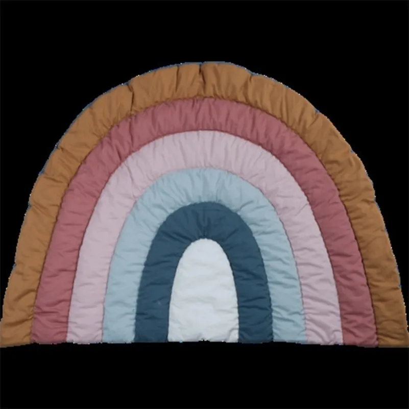 Kreative Regenbogen Baby Spielmatte Boden Krabbeln Teppich Kinder Kinder Spielmatte Pad Teppich Kinderzimmer Raumdekorationen 210320