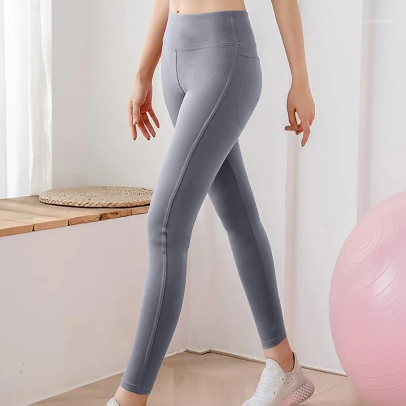 Jaycosin pantalon mode dames couleur Pure sans couture élastique exercice Fitness course pantalon vêtements pour femmes pantalon de survêtement Pants1