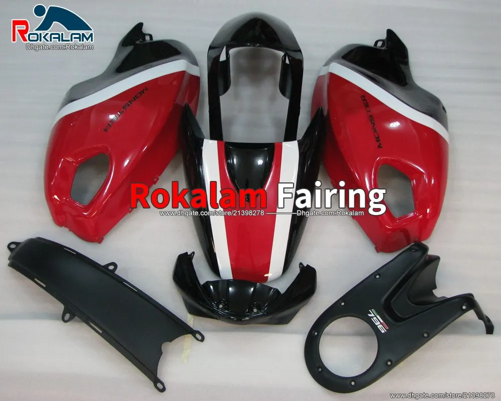 Для Ducati 696 795 796 M1100 2009 795 796 M1100 2009 2010 2011 2011 2012 2013 Red Black Flatings M 1100 1100S 2009-2013 Полная обтекательная деталя (литье под давлением)