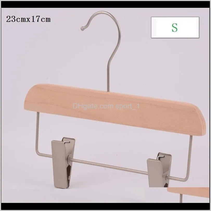 fast shipping adult and child hanger wood clothes hangers for pants rack wooden hanger pant clip lx0872