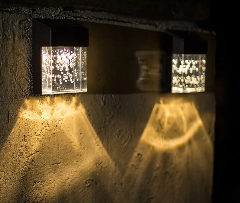 Lampes solaires à LED pour décoration extérieure de jardin de mur de porte de style moderne imperméable à l'eau