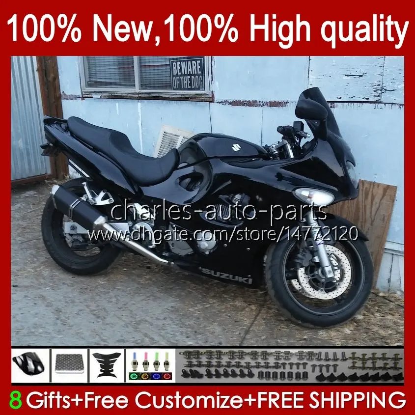 Kropp för SUZUKI GSXF750 GSXF600 Katana GSXF 600 750 CC 600CC 750CC 1998 1999 2000 2001 2002 29NO.138 GSX750F GSXF-600 GSXF-750 GSX600F 98 99 00 01 02 Fays glansig svart