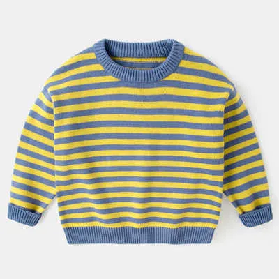 1-8 anni Maglioni lavorati a maglia per bambini Pullover autunno e inverno O-Collo Abbigliamento per bambini in cotone Causale Abbigliamento per ragazzi e ragazze Maglione Y1024