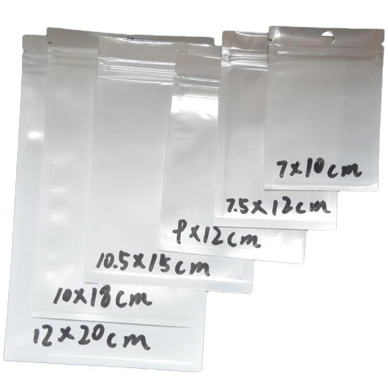100 Uds. Bolsa Transparente Con Cremallera Para Joyería, Bolsas De Plástico Polivinílicas De