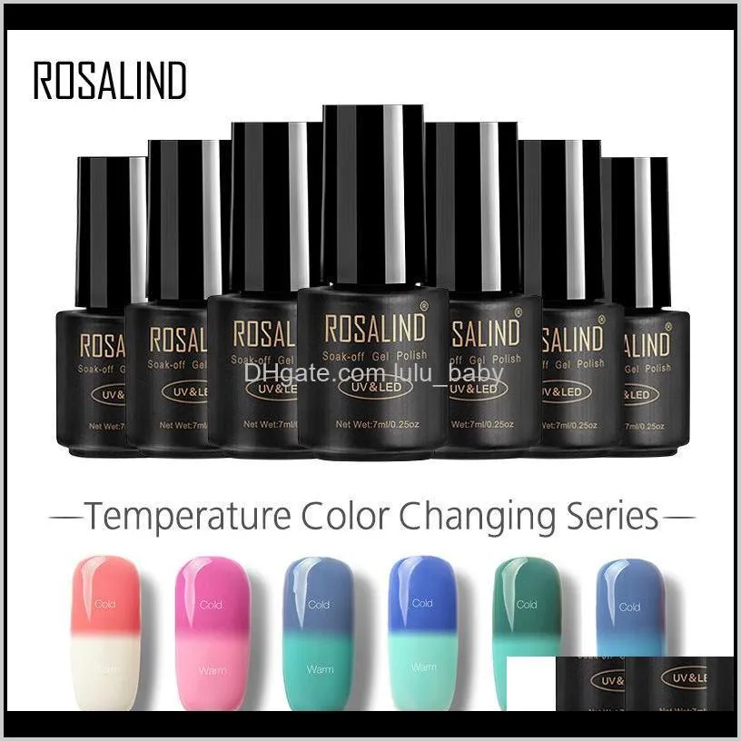 Rosalind nagelgel temperatur förändring färg UV lack semi permanent nagellack hybrid naglar konst manikyr 30 färger fd0aw lqea8