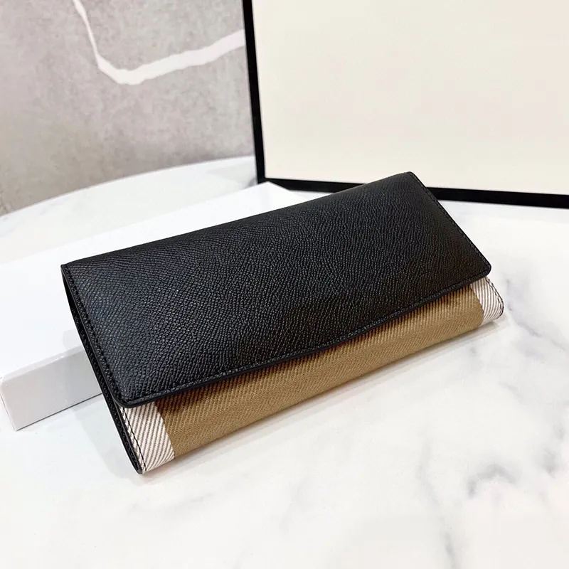 Designer Wallets for Men Metal Letter Leather Buckle Clutch Bag Pink Card Horders Ladies Coin Pocket Short Flap Wallet Black