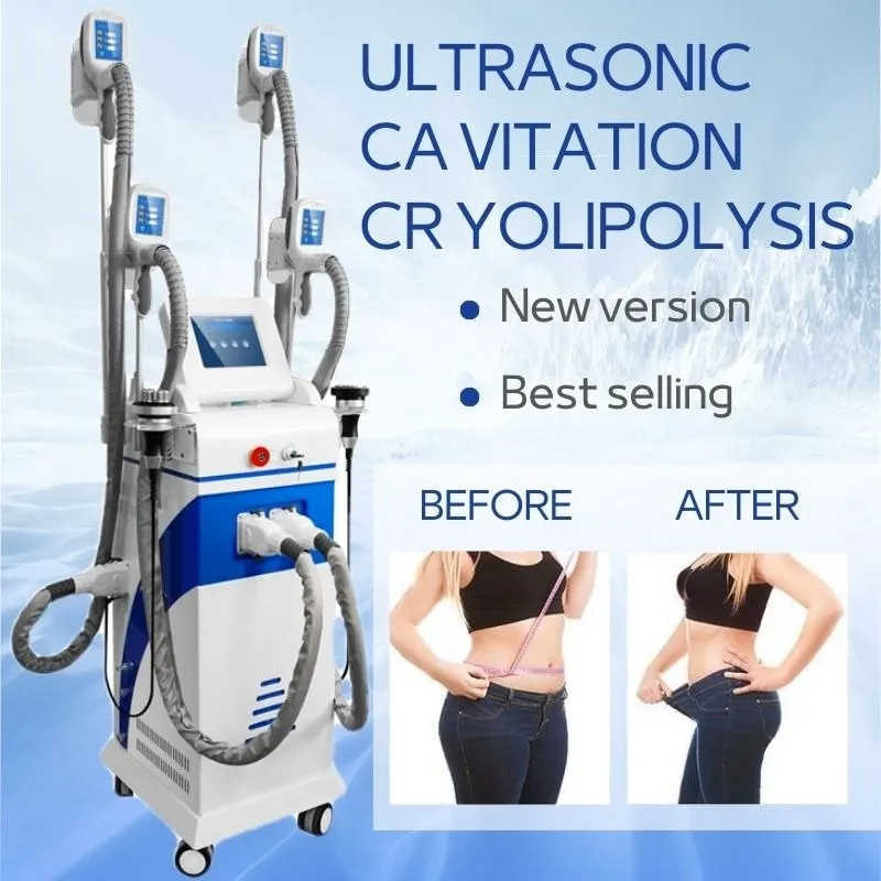 Fat Freeze Machine 4 Fat Correin Girses Lipo Laser Laser 650 Nm Corps laser Slimage Cavitation RF Machine de serrage cutanée CE / DHL